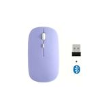 UnDePlus Bluetooth Mouse Fare Tablet Telefon Laptop Windows Uyumlu Kablosuz Şarjlı Slim Renkli Lavender
