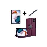 UnDePlus Huawei Honor Pad X9 / X8 Pro 11.5 inç 2023 Kılıf Dönen Tablet Kilifi Ekran Koruyucu+Kalem Mor