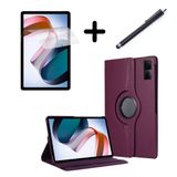 UnDePlus Huawei MatePad 11.5 / Air 11.5 inç Papermate 2023 Kılıf Dönen Tablet Kilifi Ekran Koruyucu+Kalem Mor