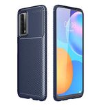 UnDePlus Huawei P Smart 2021 ile uyumlu Kılıf Karbon Silikon Case