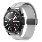 UnDePlus Huawei Watch GT GT2 GT3 GT4 42mm/Honor Magic 2 Kordon Magnetli Ayarlanır Silikon Kordon 20mm Gri