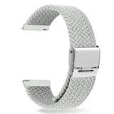 UnDePlus Huawei Watch GT GT2 GT3 GT4 42mm/Honor Magic 2 Kordon Metal Klipsli Flexi Örgü Beyaz