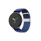 UnDePlus Huawei Watch GT GT2 GT3 GT4 42mm/Honor Magic 2 Kordon Metal Klipsli Flexi Örgü Mavi