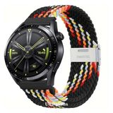 UnDePlus Huawei Watch GT GT2 GT3 GT4 42mm/Honor Magic 2 Kordon Metal Klipsli Flexi Örgü Siyah-Turuncu