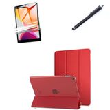 UnDePlus iPad 5. / 6. Nesil Air 1/2 9.7 ile uyumlu Kılıf Set PU Deri Smart Tablet Kilifi Ekran Koruyucu + Kalem
