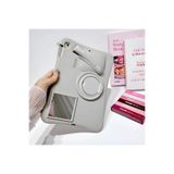 UnDePlus iPad 7. / 8. / 9. Nesil 10.2inç/ Air 3 10.5 Kılıf 3D Rujlu Aynalı Askılı Standlı Silikon Kapak Gri
