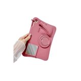 UnDePlus iPad 7. / 8. / 9. Nesil 10.2inç/ Air 3 10.5 Kılıf 3D Rujlu Aynalı Askılı Standlı Silikon Kapak