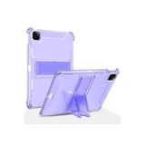 UnDePlus iPad Air 11inç M4/M3/M2 2026-2024 Kılıf Kalem Bölemli Standlı Darbelere Dayanıklı Şeffaf Kapak Mor