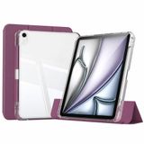 UnDePlus iPad Air 11inç M4/M3/M2 Air 4/5.Nesil 10.9 ile uyumlu Kılıf Kalem Bölmeli Akrilik Şeffaf Ayrılabilir Case 2026-2024 Mürdüm