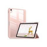 UnDePlus iPad Air 11inç M4/M3/M2 Air 4/5.nesil 10.9 Uyumlu Kılıf Grafiti Şeffaf Kalem Bölmeli Rose Gold