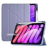 UnDePlus iPad Air 13inç M4/M3/M2 2026-2024 ile uyumlu Kılıf Kalem Bölmeli Trifolding Case Mor