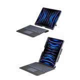 UnDePlus iPad Air 13inç M4/M3/M2 ile uyumlu Kılıf Led Işıklı Magnetik Standlı Klavyeli ile uyumlu Kılıf 2026-2024