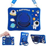 UnDePlus iPad Air 2 9.7" ile uyumlu Kılıf Cute Dolls Standlı Eğlenceli 3D Karekterli Çocuk Kılıfı A1566 A1567 35-Sky Blue