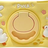 UnDePlus iPad Air 2 9.7" ile uyumlu Kılıf Cute Dolls Standlı Eğlenceli 3D Karekterli Çocuk Kılıfı A1566 A1567 Sarı