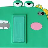 UnDePlus iPad Air 2 9.7" ile uyumlu Kılıf Cute Dolls Standlı Eğlenceli 3D Karekterli Çocuk Kılıfı A1566 A1567 Yeşil