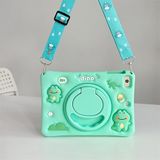UnDePlus iPad Air 3 / Pro 10.5 ile uyumlu Kılıf Cute Dolls Standlı Eğlenceli 3D Karekterli Çocuk Kılıfı A2152 A2123 A2153 A2154 A1701 A1709 A1852 Açık Yeşil