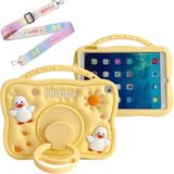 UnDePlus iPad Air 3 / Pro 10.5 ile uyumlu Kılıf Cute Dolls Standlı Eğlenceli 3D Karekterli Çocuk Kılıfı A2152 A2123 A2153 A2154 A1701 A1709 A1852 Duck-Sarı