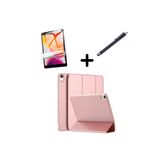 UnDePlus Ipad Mini 1 2 3 Kılıf Set Pu Deri Smart Tablet Kilifi Ekran Koruyucu Kalem Rosegold