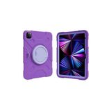 UnDePlus iPad Mini 7 (A17 Pro) Mini 6 Kılıf Askılı Silikon Handle Ring Yüzüklü Amour Tank Case Koyu Mor