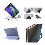 UnDePlus iPad Pro 11 2. Nesil ile uyumlu Kılıf Kalem Bölmeli Trifolding Case A2228 A2068 A2230 A2231 Mor