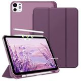 UnDePlus iPad Pro 12.9 3./4./5./6. Nesil M2 ile uyumlu Kılıf Flip Cover Kalem Bölmeli PC Case 2018-2023 Mor