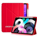 UnDePlus iPad Pro 12.9 6.Nesil /5.Nesil 2021 2022 ile uyumlu Kılıf Kalem Bölmeli Trifolding Case Kırmızı