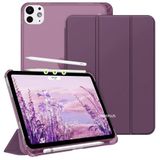 UnDePlus iPad Pro 13inç M4/M5 ile uyumlu Kılıf Flip Cover Kalem Bölmeli PC Case 2024/2025 Mor