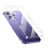 UnDePlus iPhone 14 Pro Max ile uyumlu Kılıf Şeffaf Sert PC Hoparlör Filitreli Kapak