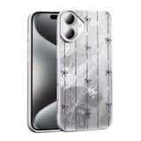 UnDePlus iPhone 16 Plus ile uyumlu Kılıf Leopar Kurdele Ekose Desenli Mep Kapak