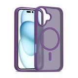 UnDePlus iPhone 16 Plus Kılıf M-safe ile Uyumlu Mat Yüzey Jota Kapak Derin Mor