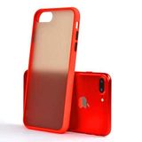 UnDePlus iPhone 6 Plus / 6S Plus ile uyumlu Kılıf Arka Buzlu Mat Kapak Kırmızı