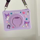 UnDePlus Lenovo için Tab M8 TB-8505F TB-8505X TB-8505I 8.0" ile uyumlu Kılıf Cute Dolls Standlı Eğlenceli 3D Karekterli Çocuk Kılıfı Açık Lila