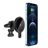 UnDePlus M-Safe Kablosuz Wireless Şarjlı Araç Telefon Tutucu Ayaklı Magnetic iPhone 14 13 12 Pro Max Mini T9 Siyah