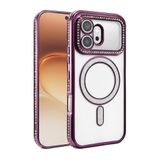 UnDePlus Newface Huawei Honor 600 Joke Simli Magneticsafe Kılıf Derin Mor