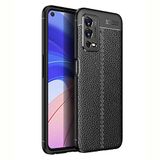 UnDePlus Oppo A55 4G ile uyumlu Kılıf Deri Tarzı Niss Silikon Case