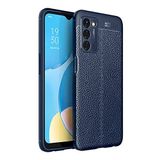 UnDePlus Oppo A55 5G ile uyumlu Kılıf Deri Tarzı Niss Silikon Case