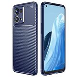 UnDePlus Oppo Reno 7 4G ile uyumlu Kılıf Karbon Silikon Case Kapak