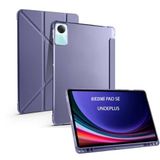 UnDePlus Redmi Pad SE 11inç ile uyumlu Kılıf Kalem Bölmeli Trifolding Case Mor