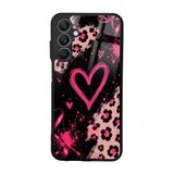 UnDePlus Samsung Galaxy A25 ile uyumlu Kılıf Parlak Nice Seri Desenli Lusi Kapak Pembe Kalp