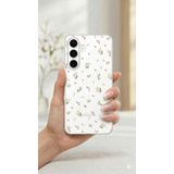 UnDePlus Samsung Galaxy A26 ile uyumlu Kılıf Küçük Çiçek Dallar Desenli Parlak Silikon Kapak BS1