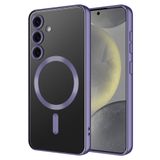UnDePlus Samsung Galaxy A36 için M-safe ile uyumlu Kılıf Kamera Lensli Korumalı Şeffaf Silikon Kapak Derin Mor