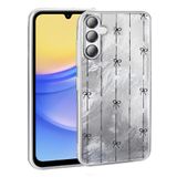 UnDePlus Samsung Galaxy A56 ile uyumlu Kılıf Leopar Kurdele Ekose Desenli Mep Kapak