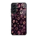UnDePlus Samsung Galaxy A56 ile uyumlu Kılıf Parlak Nice Seri Desenli Lusi Kapak Pembe Leopar
