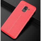 UnDePlus Samsung Galaxy A8 2018 ile uyumlu Kılıf Deri Tarzı Niss Silikon Case