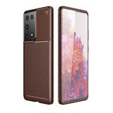 UnDePlus Samsung Galaxy S21 Ultra ile uyumlu Kılıf Karbon Silikon Case