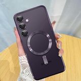 UnDePlus Samsung Galaxy S25 FE ile uyumlu Kılıf M-Safe Özellikli Kamera Lensli Korumalı Şeffaf Silikon Kapak Derin Mor