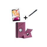 UnDePlus Samsung Galaxy Tab A8 10.5 Sm-x200 X205 X207 Kılıf Dönen Tablet Kilifi Ekran Koruyucu Kalem Mor Mor