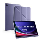 UnDePlus Samsung Galaxy Tab A9 Plus 11inç X210 X215 X216 ile uyumlu Kılıf Kalem Bölmeli Trifolding Case Mor