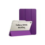 UnDePlus Samsung Galaxy Tab S10 Lite FE/S10/S9 FE/S9 Uyumlu Kılıf Pu Deri Smart Standlı Case Mor