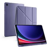 UnDePlus Samsung Galaxy Tab S6 Lite 2024 P620 P610 ile uyumlu Kılıf Kalem Bölmeli Trifolding Case 13-15-17 Mor